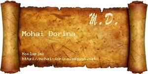 Mohai Dorina névjegykártya