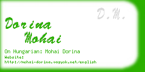 dorina mohai business card